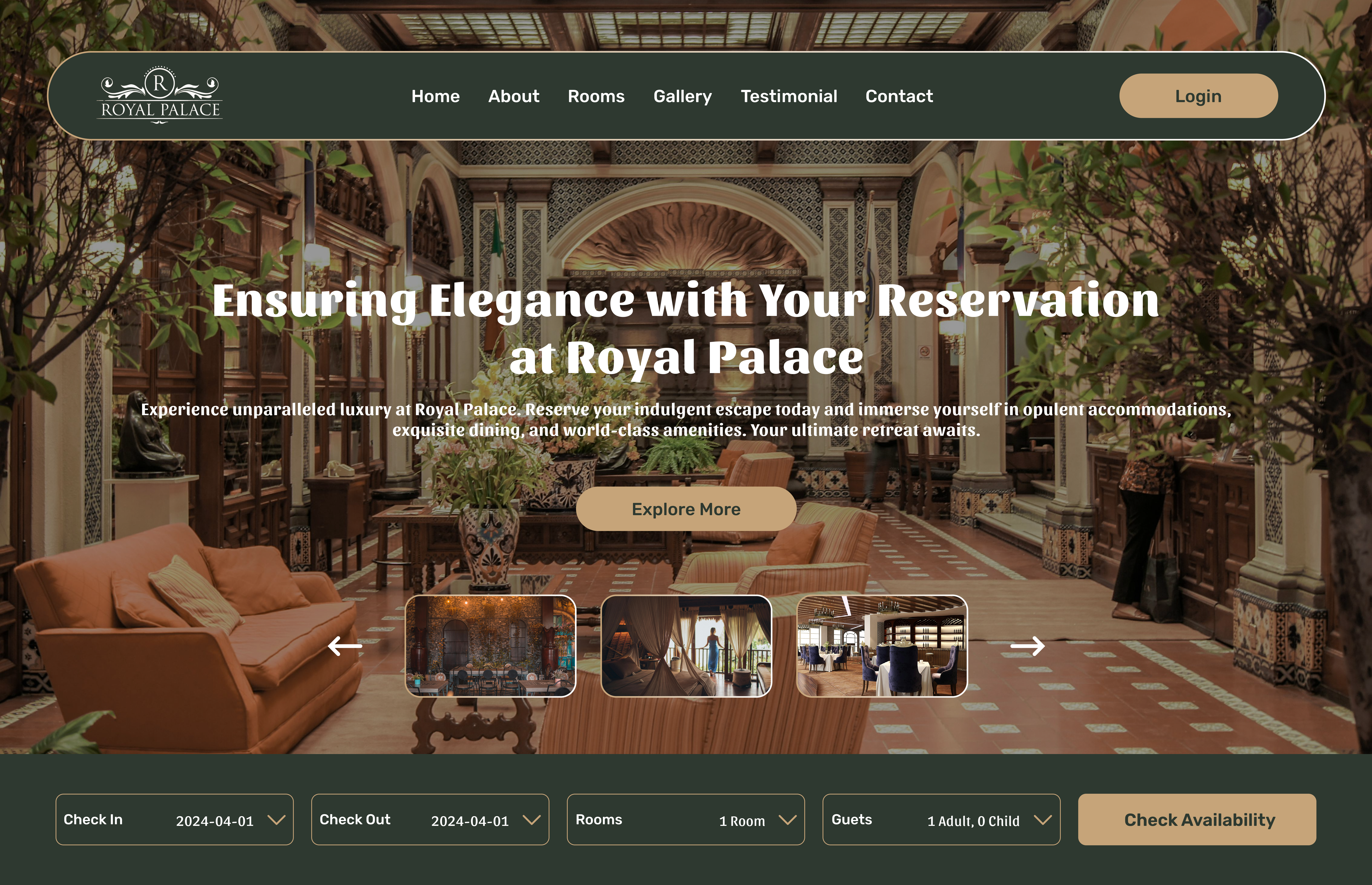 ROYAL PLACE HOTEL RESERVATION