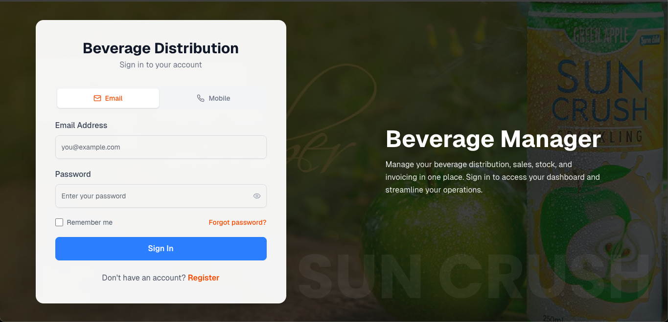 Beverage Distribution Management System